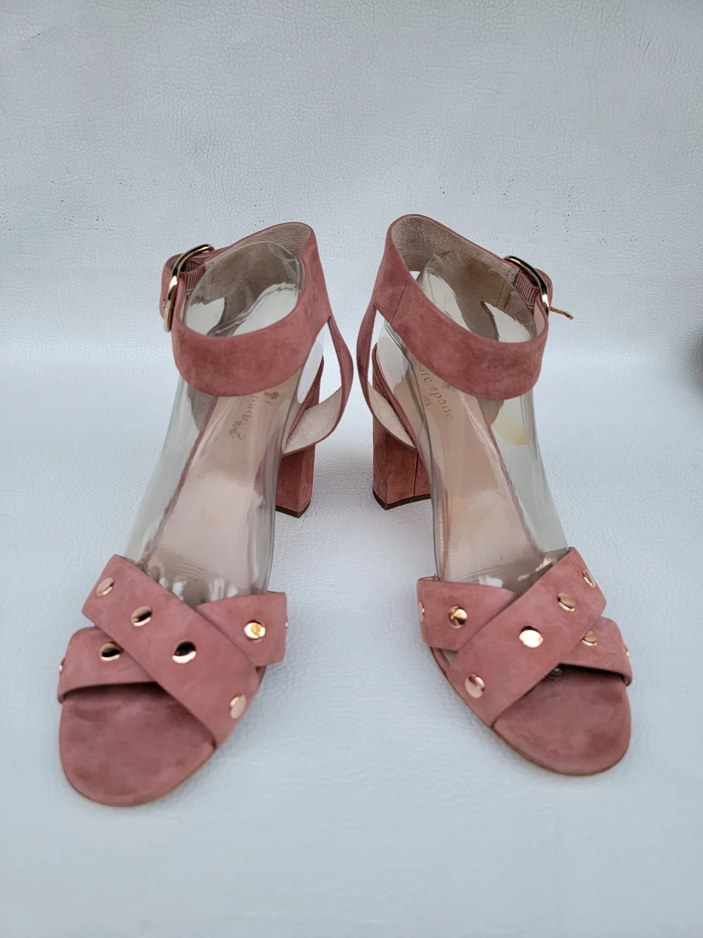 Kate Spade Pink Leather Ankle Strap Heels Womens Sz 11 The shoes show signs of n